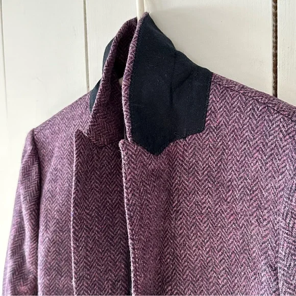 J.Crew Parke Blazer Jacket Sz 2 Purple Herringbone English Wool - Picture 10 of 16